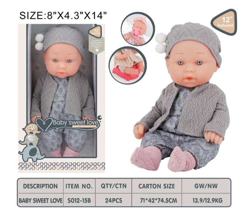 12" SWEET SOFT BABY BOY - S012-15B