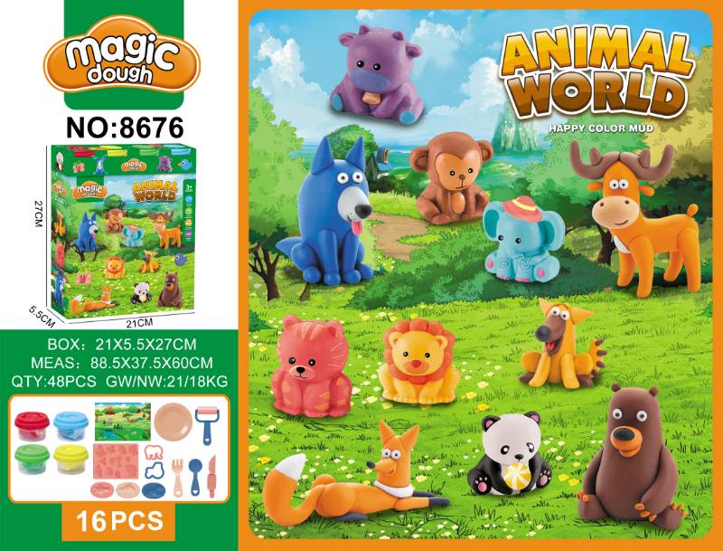 ANIMAL DOUGH PLAY SET - 8676