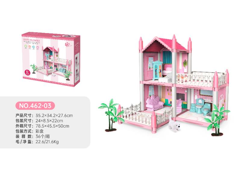 DIY VILLA PLAY SET - 3 ROOM - 462-03