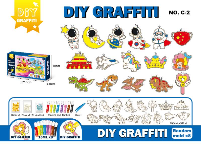 DIY GEAFFITI GLITTER SET C-2