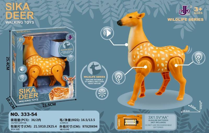 B/O SIKA DEER W/ LIGHT&MUSIC - 333-54