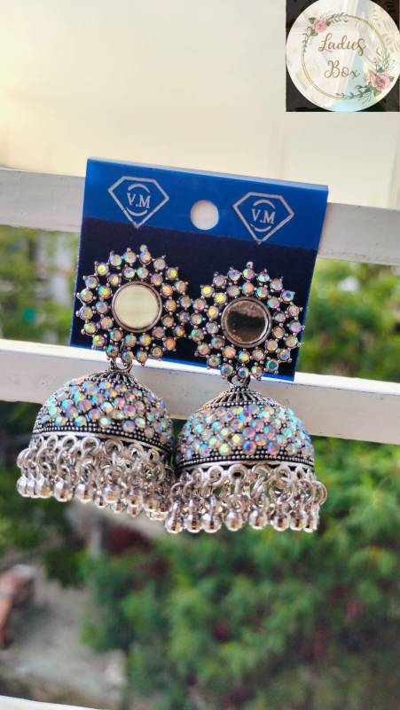 Oxidized mirror Jhumka🥀