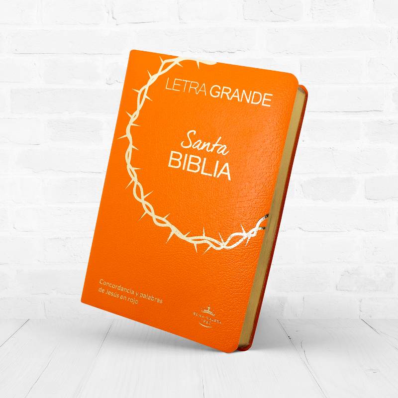 Biblia RVR1960 Letra Grande 12 puntos, Anaranjado