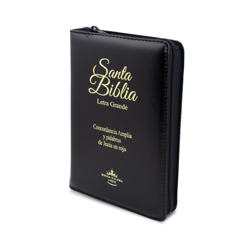 Biblia Reina Valera 1960 letra grande con estuche negro