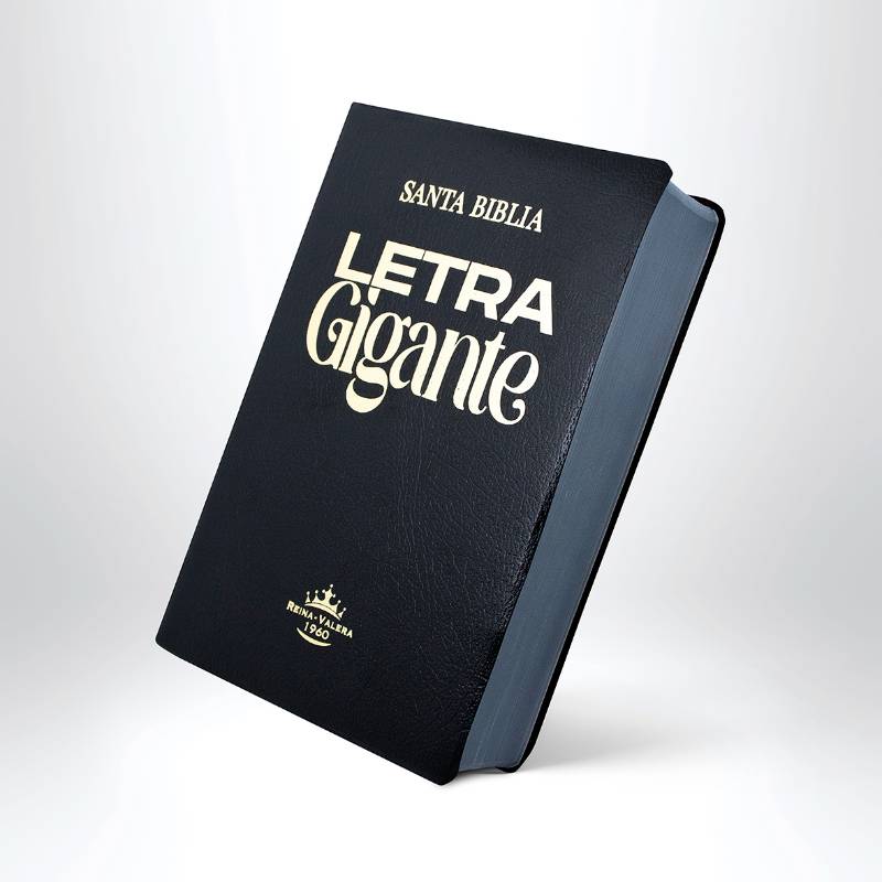 Biblia Letra Gigante 14 puntos Covertex Negro Filo Pintado