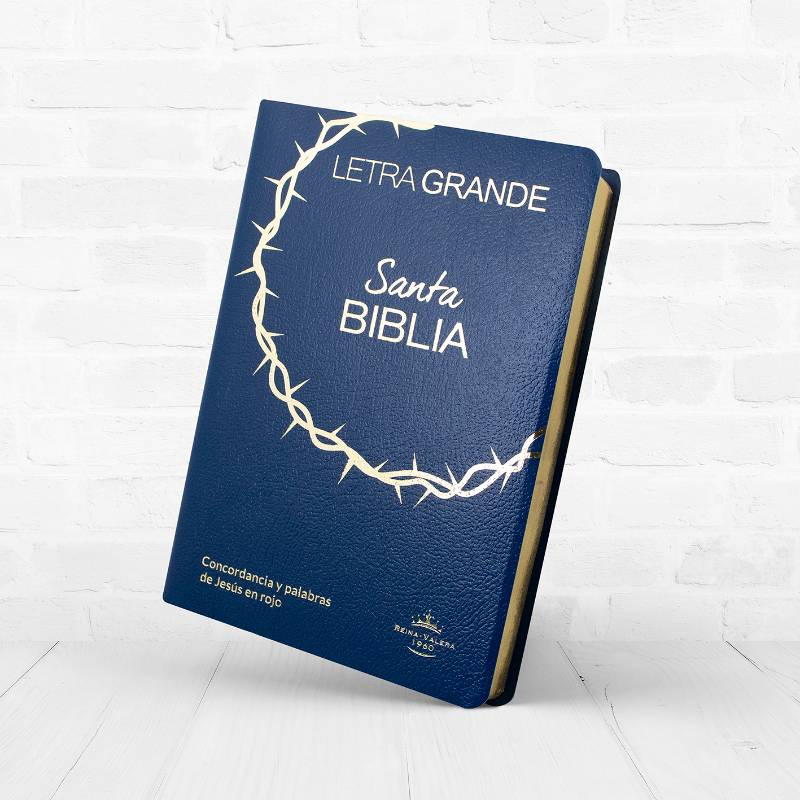 Biblia RVR1960 Letra Grande 12 puntos , Azul