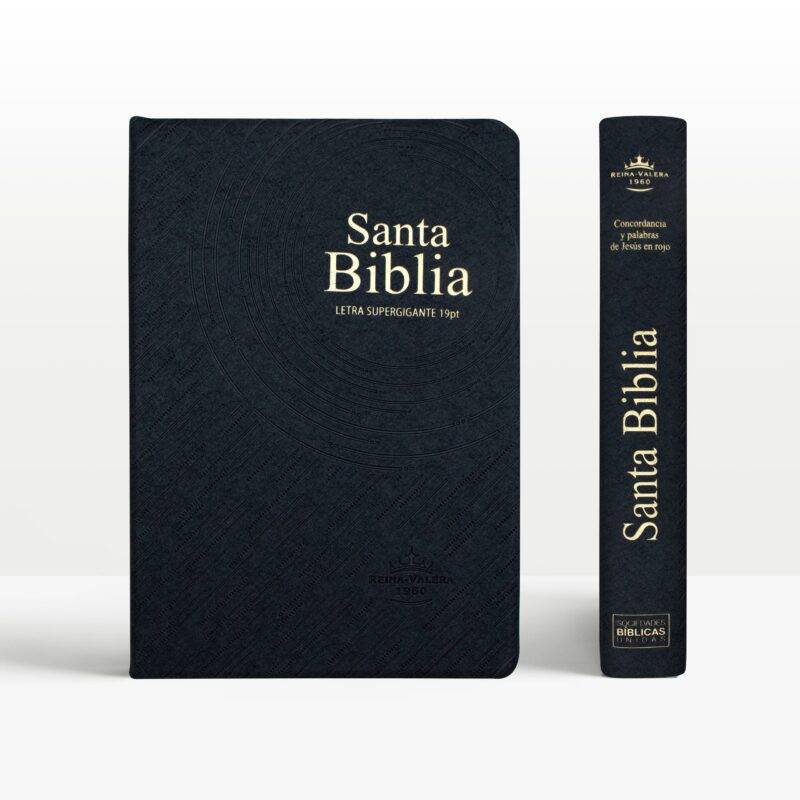 Biblia RVR1960 letra 19 puntos tapa vinil índice