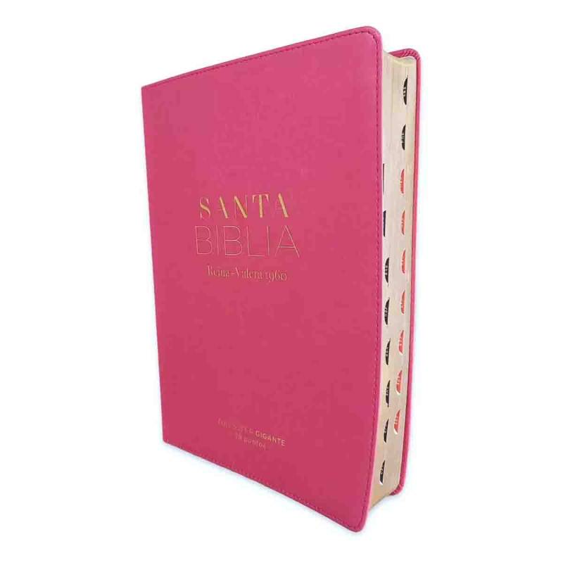 Biblia Fucsia RVR1960 , letra super gigante, imitación piel
