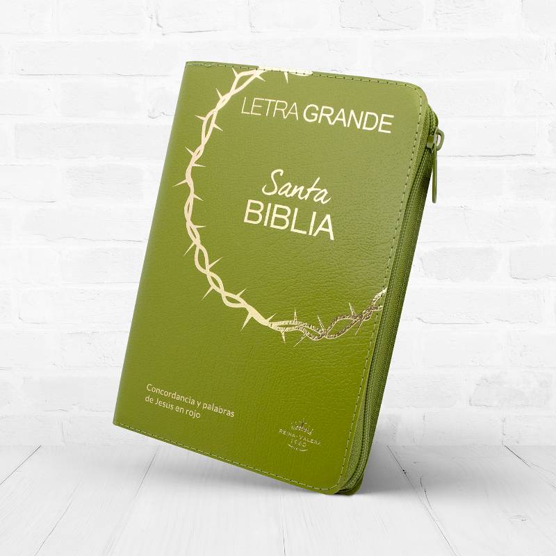 Biblia Verde RVR1960 Letra Grande 12 puntos con estuche e índice