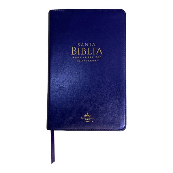 Biblia Lila Imitación Piel, Tamaño Manual