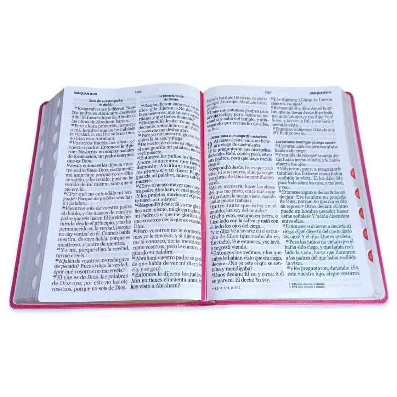 Biblia Fucsia RVR1960 , letra super gigante, imitación piel