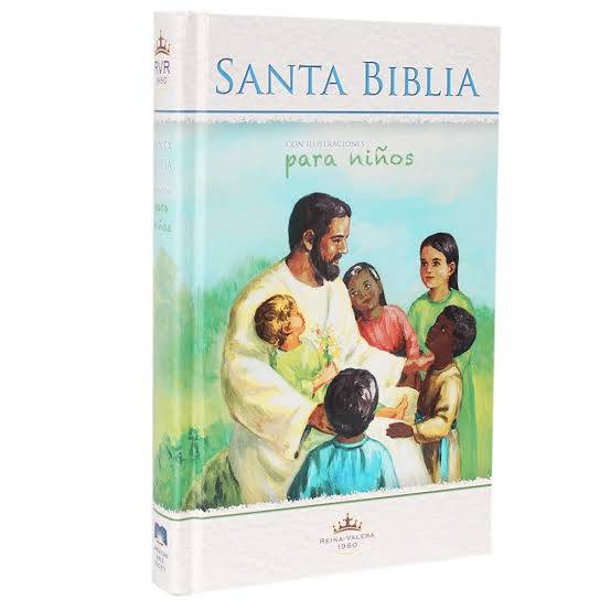 Biblia Ilustrada para Niños Reina Valera 1960 Filo Plateado
