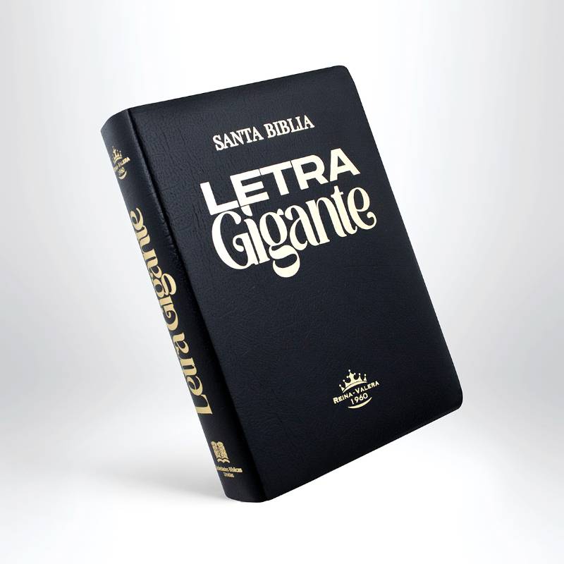 Biblia Letra Gigante 14 puntos Covertex Negro Filo Pintado