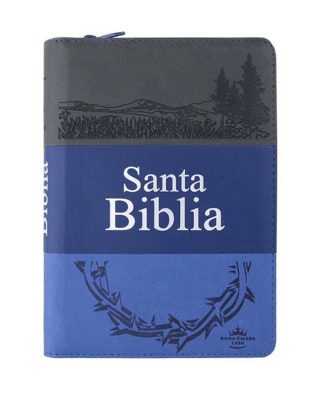 Biblia Letra Grande, tapa tricolor con cierre e índice RVR1960