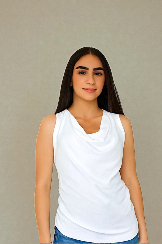 Blusa cuello drapeado