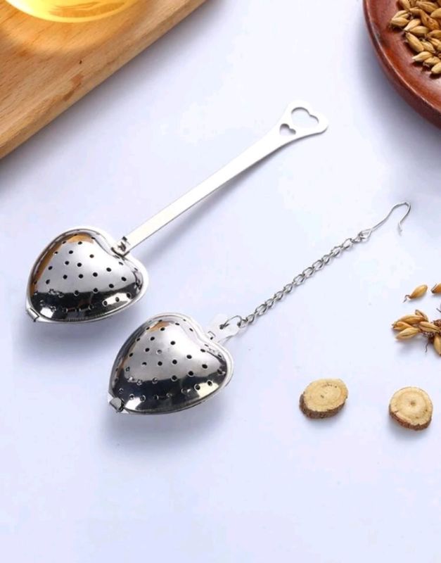 Colador de té de acero inoxidable con diseño de corazón