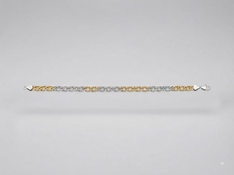Pulsera tejida unisex dos tonos