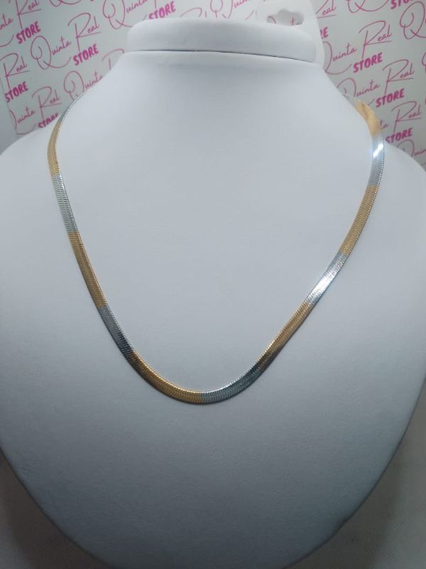 Cadena piel de serpiente dos tonos