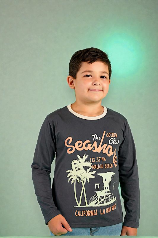 Franela para niños con diseño estampado