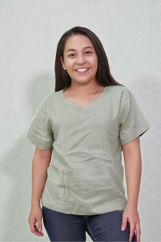 Blusa para dama tela cruda