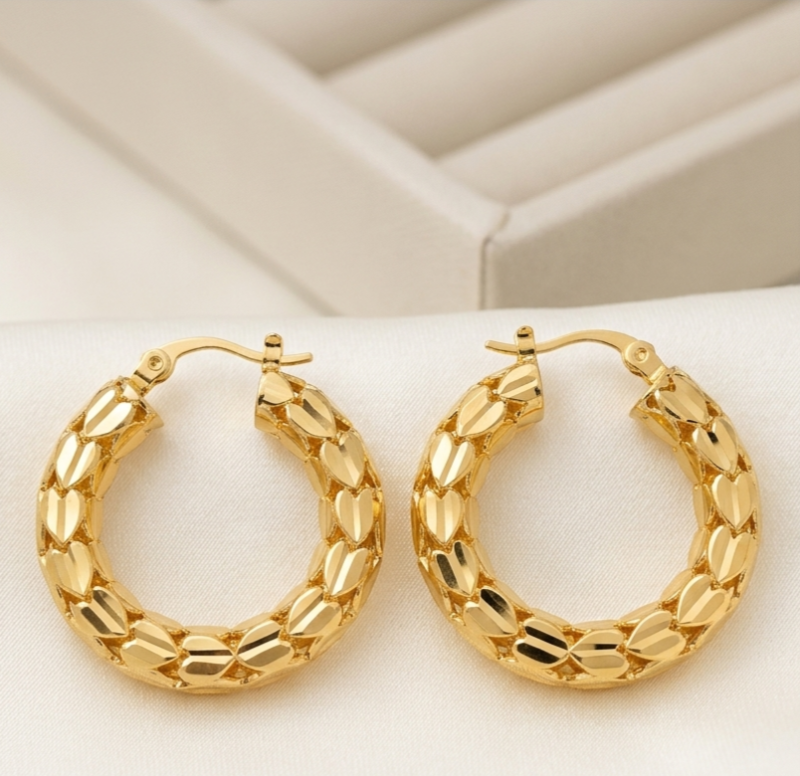 Argollas texturizadas