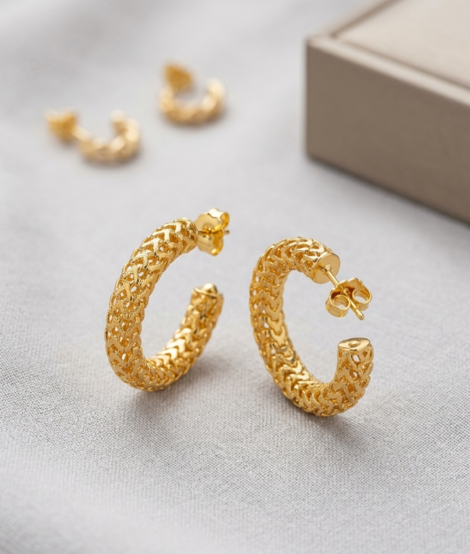 Argollas texturizadas