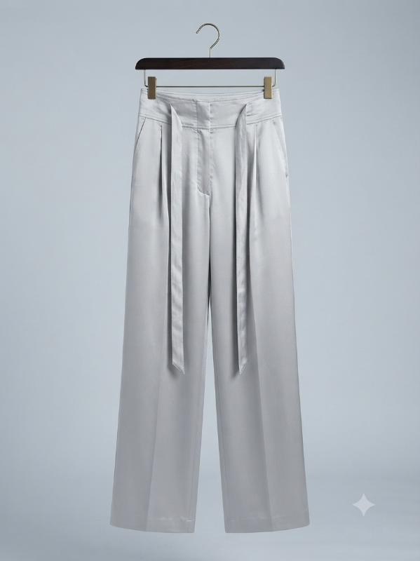 Pantalón de seda corte ancho