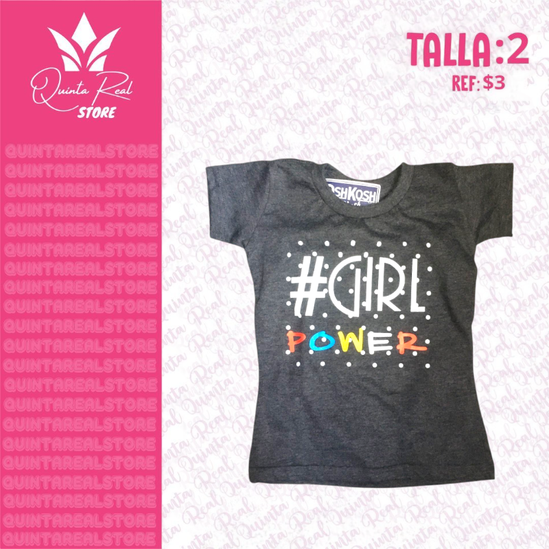 Franela para niña Girl Power