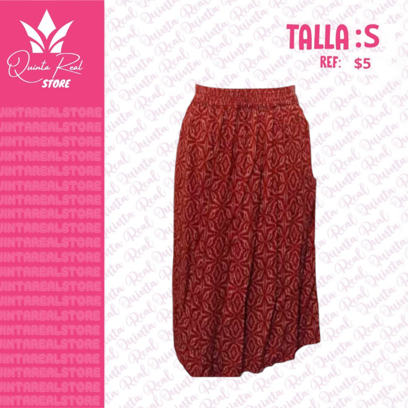 Falda Terracota con Bolsillos