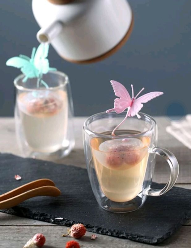 Filtro de té con diseño de mariposa