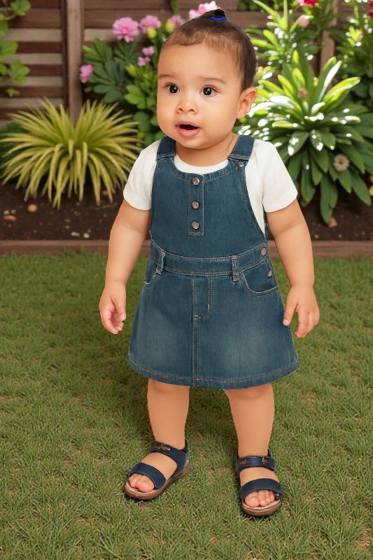 Vestido de falda para niña