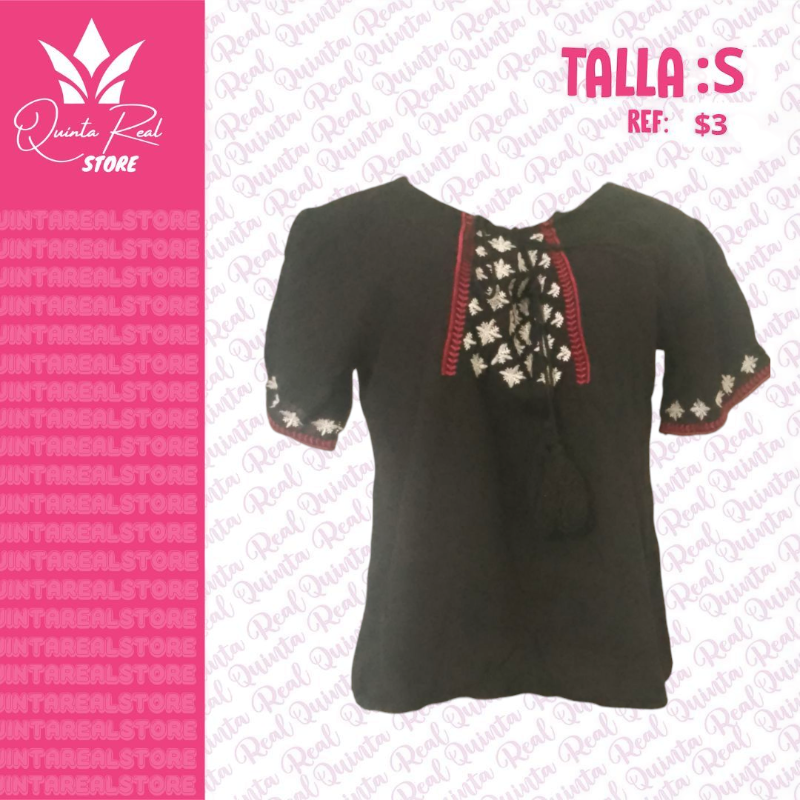 Blusa para dama con detalle frontal y en mangas