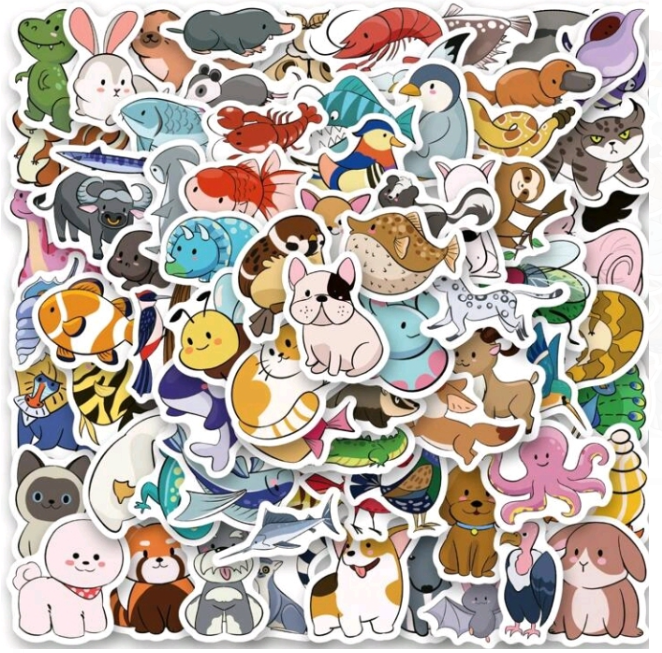 Stickers mascotas 10 unid.