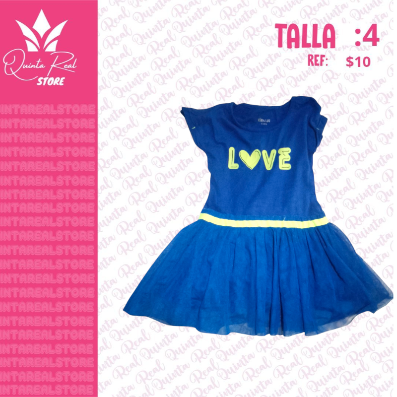 Vestido para niña con falda de tul