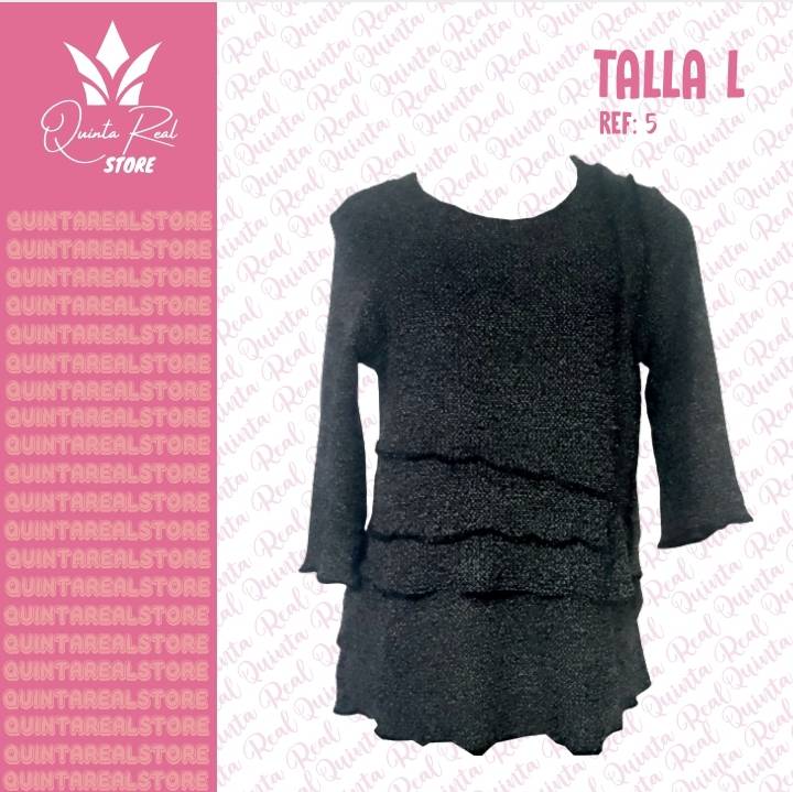 Blusa para Dama con capas en cintura