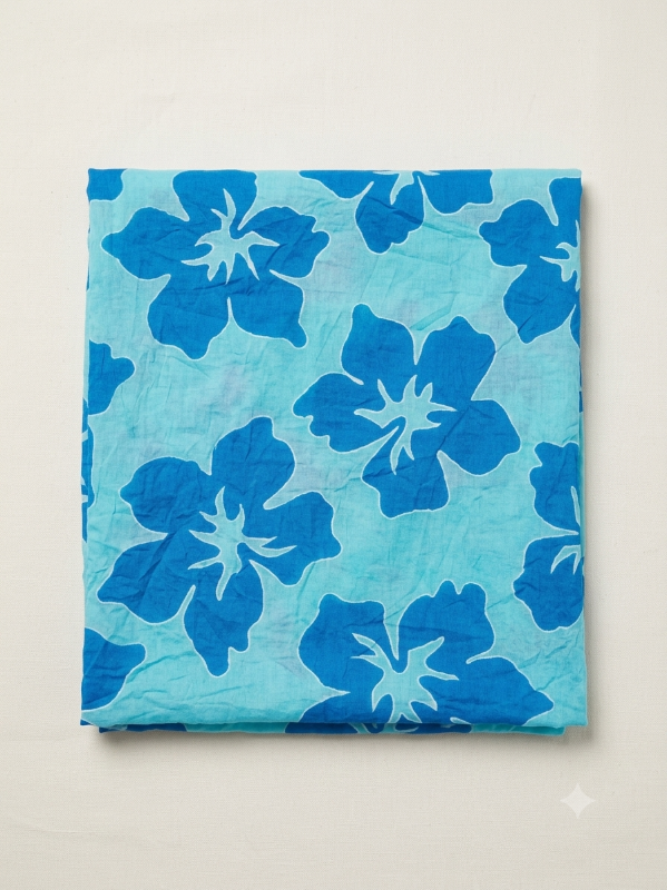 Pareo para salida de baño con diseño floral