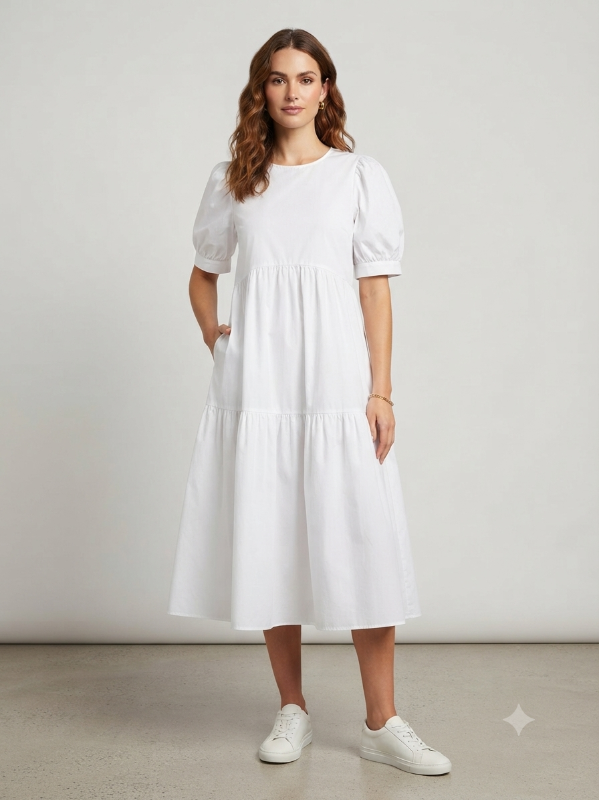 Vestido casual holgado para dama