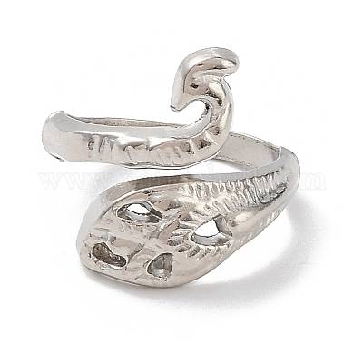 Anillo plateado diseño de serpiente