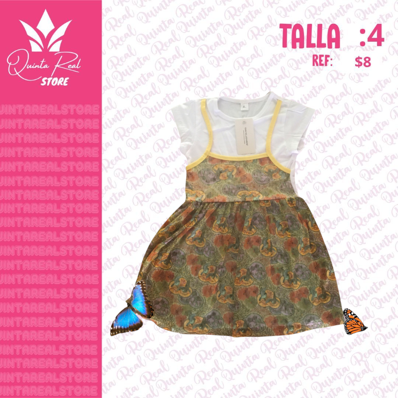 Vestido para niña con Franela