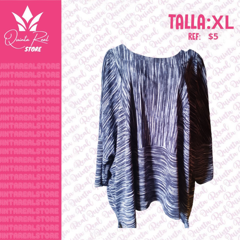 Blusa para Dama con ondas y ajuste en cintura
