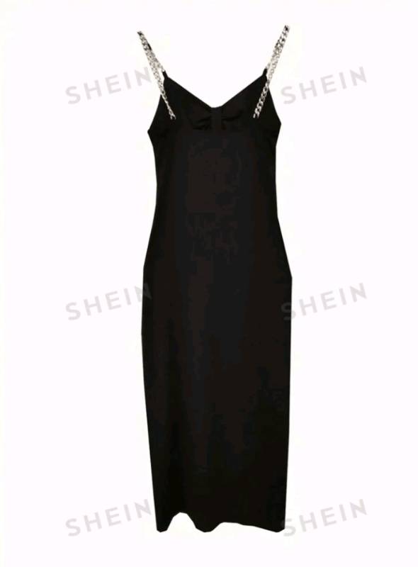 Vestido Largo con escote en pierna SHEIN