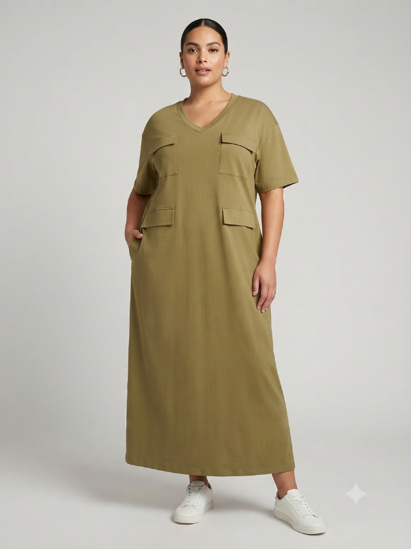 Vestido Casual holgado con bolsillos
