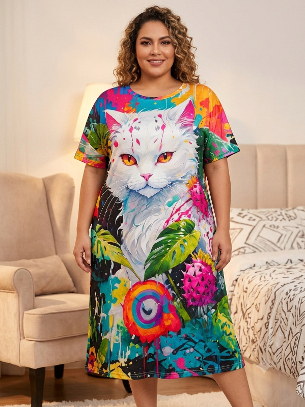 Vestido con diseño de gato