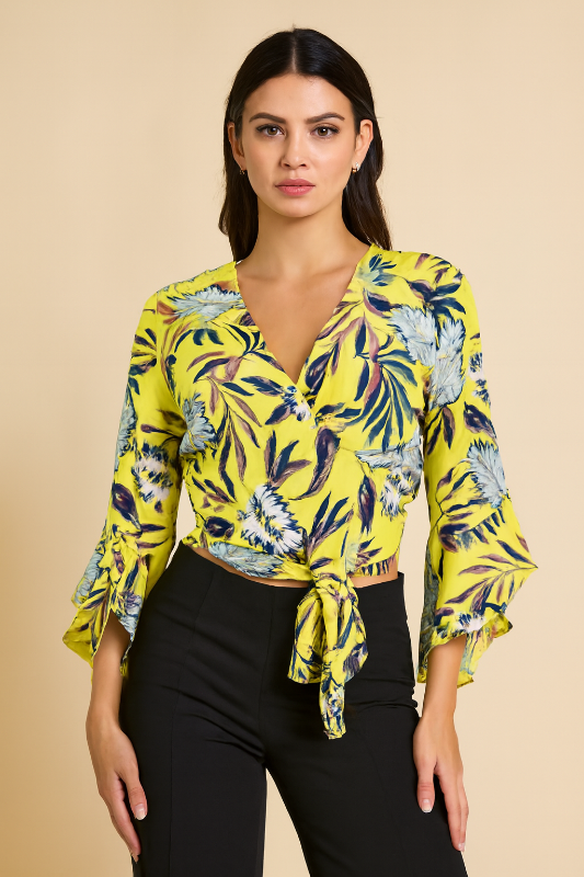 Blusa floral tropical