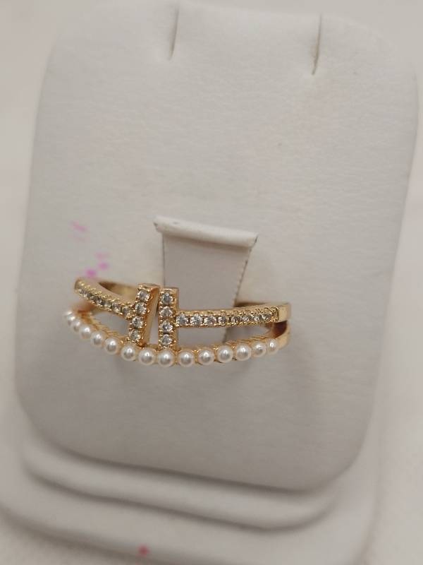 Anillos ajustables con perlas