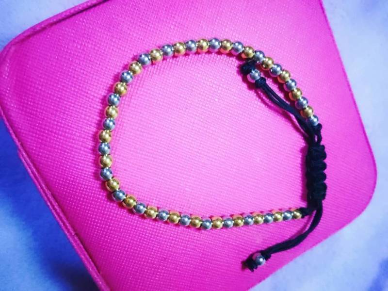 Pulsera Balín pequeña de dos tonos
