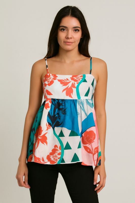 Blusa sin mangas con tirantes finos