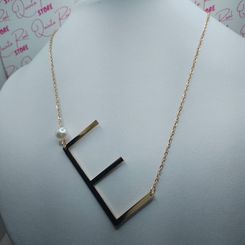 Cadena de Letra Maxi con perla
