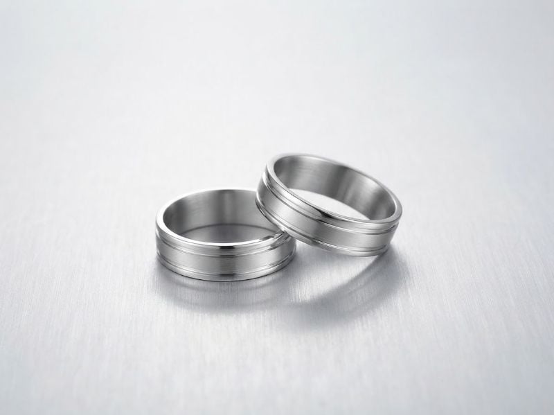 Anillos para pareja plateado
