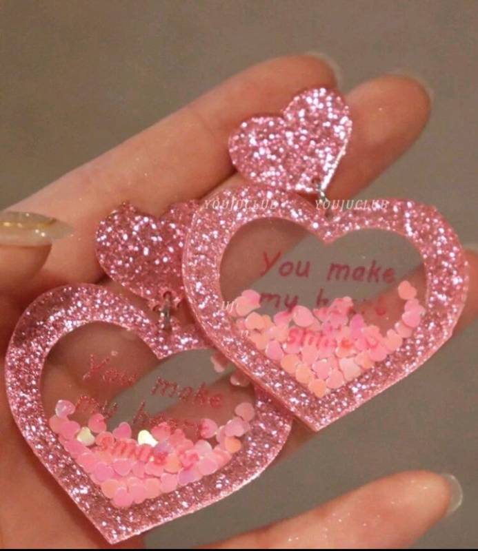 Zarcillos Corazón escarchado